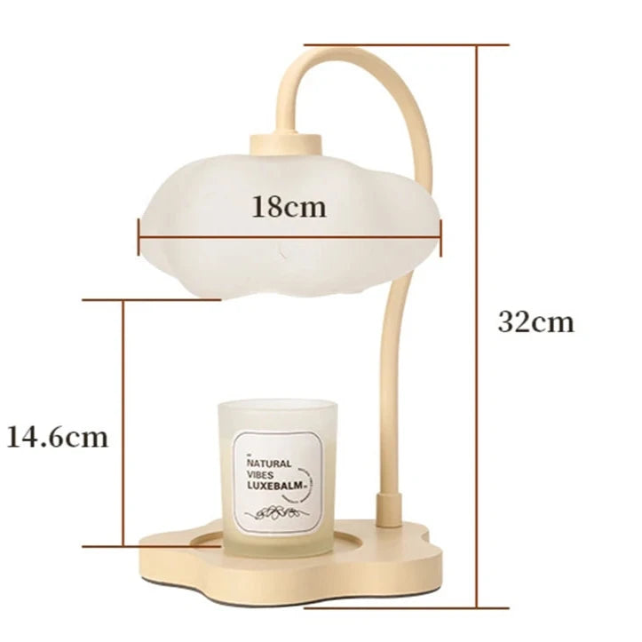 lampe chauffe bougie nuage enfant sans feu 